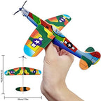 Individual packaging of the multicolor eight inch foam flying toy showing the main wings and fuselage before assembly.