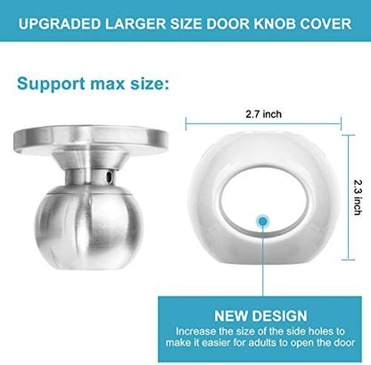 Close up of Grenfu door knob safety cover locking mechanism