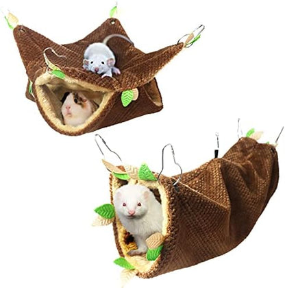 Close up of soft cashmere material on Leftstarer small animal hammock