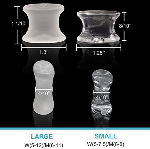 Small size silicone toe spacers for overlapping toe relief and sports.