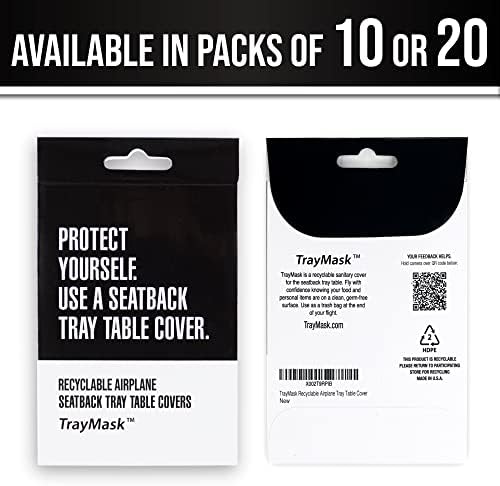 TrayMask ten pack packaging showing the imported travel accessory details.