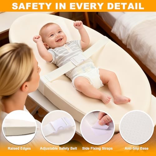 Premium nursery dresser setup featuring lightweight portable diaper changing station