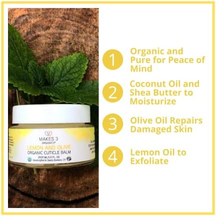 Makes 3 Organics hand care balm for dry cuticles