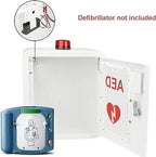 Universal AED cabinet compatible with Philips and Zoll brands