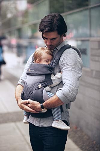Ergobaby 360 baby carrier with privacy hood deployed