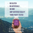 Naked vitamin E supplement bottle nutritional facts panel label