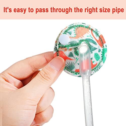 Breling dinosaur print cotton pads for G-tube care