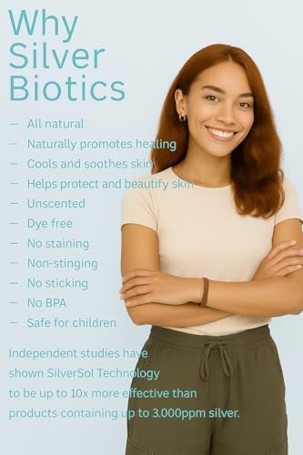 Silver Biotics Silver Gel 1.5 Ounce packaging showing ingredients and directions