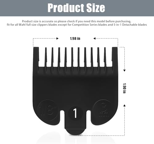 Three millimeter hair cutting guard attachment with secure metal tab details
