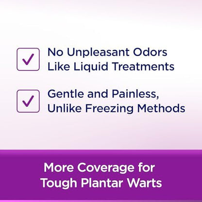 Painless and odorless solid-stick wart remover for plantar and common warts.