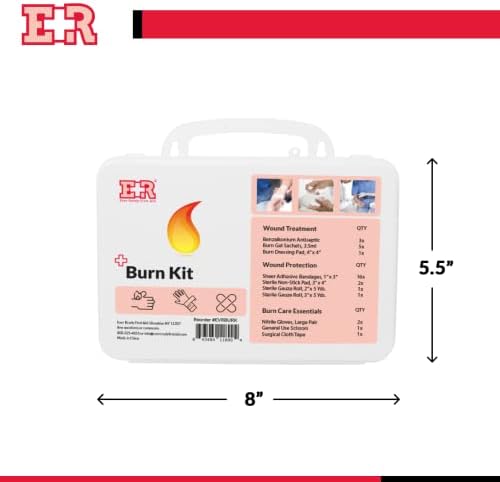 Portable burn care kit for kitchen and workplace safety