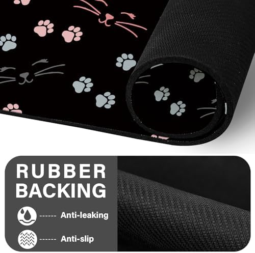 Thmasamwr Patterned Cat And Dog Bowl Mat flat texture