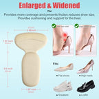 Close up of memory foam heel cushions for blister prevention and pain relief.