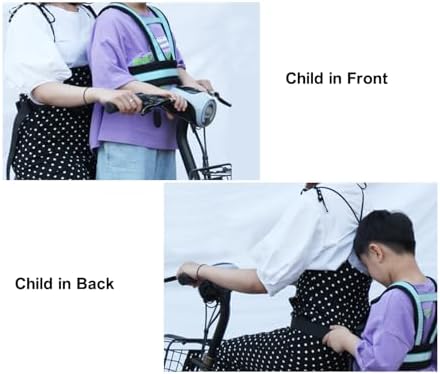 Child wearing Holiberty motorcycle safety belt on bike