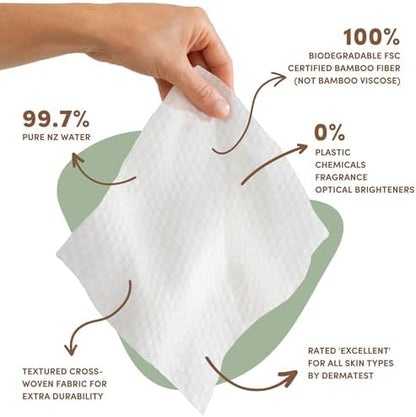 Terra wet wipes pack with flip top lid open