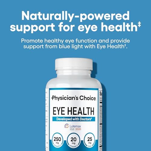 Physician's Choice Eye Health capsule supplement bottle label details