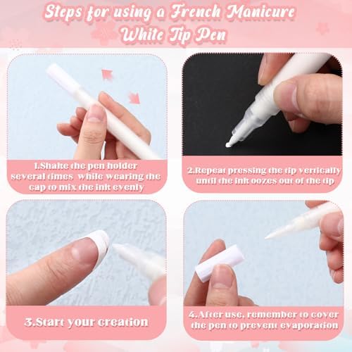 111 count French tip nail stickers for DIY nail art