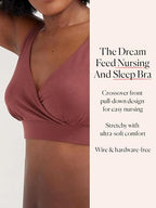 Hatch maternity sleep bra crossover design detail