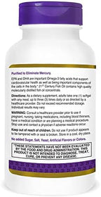 Lifestyle arrangement of 21st Century fish oil dietary supplement bottle