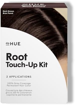 dpHUE Dark Brown hair color kit components and brushes
