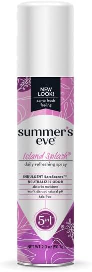 Summer's Eve feminine deodorant spray 2 ounce cans for odor control and moisture absorption