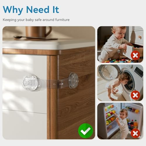 Duosi Eudemon transparent baby proofing safety strap locks 6 pack packaging