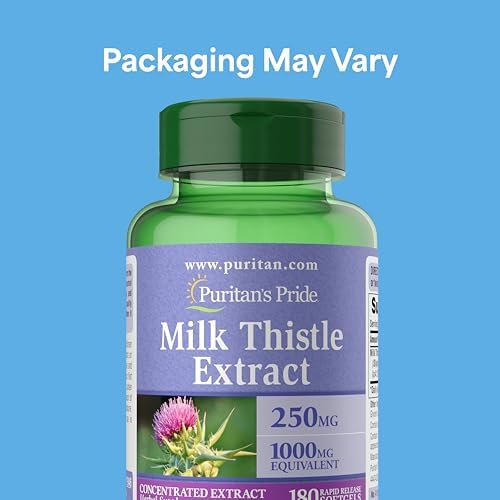 Puritans Pride Silymarin Extract 180 rapid release softgels label instructions