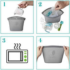 Self-standing Evenflo sanitizing bag for microwave use