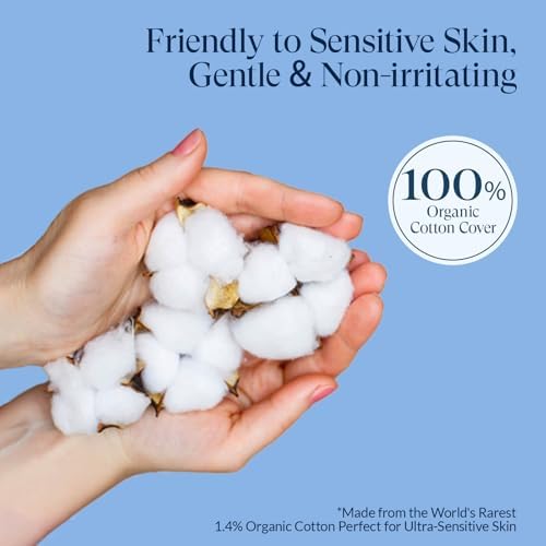 Organic regular absorbency ultra thin sanitary napkins with wings.