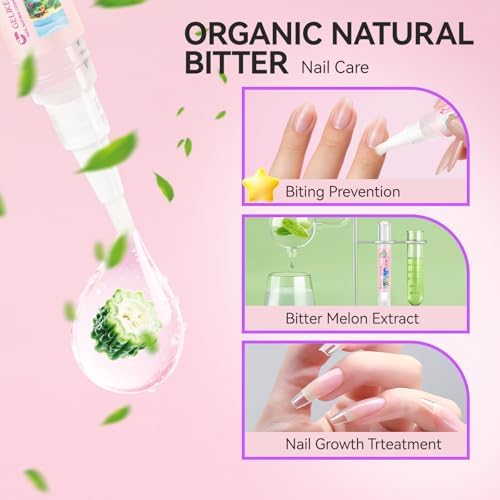 Adult applying Gelike EC stop biting pen to nails