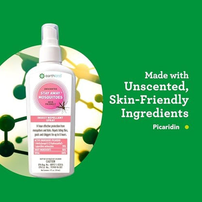 Stay Away Picaridin insect repellent four ounce bottle label close up
