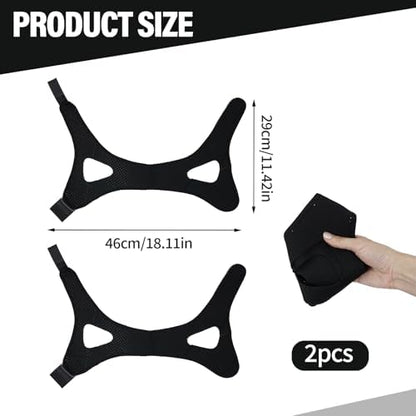 Adjustable jaw support belt for mouth breathers close up
