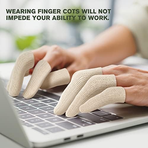Side by side comparison of the soft cotton cushion fabric protecting a cracked thumb tip.