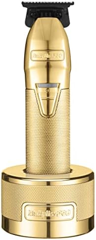 BaBylissPRO solid metal docking station gold knurled texture details