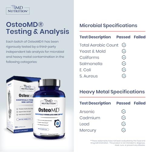 1MD Nutrition OsteoMD supplement bottle ingredients and facts