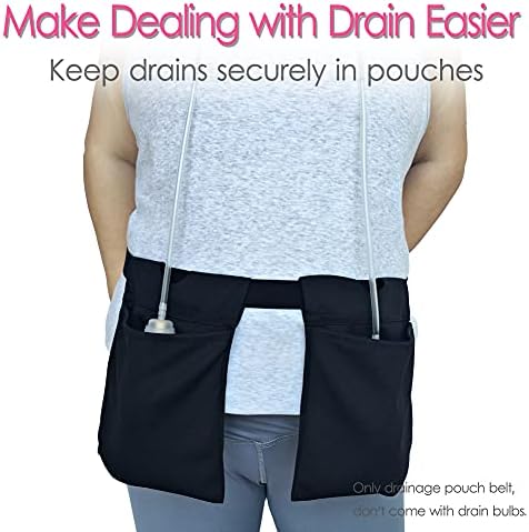 Black breast cancer surgery recovery support kit highlighting breathable waistband