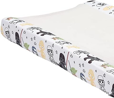 Lambs And Ivy Star Wars nursery bedding accessory showcasing Yoda and Darth Vader printed fabric details