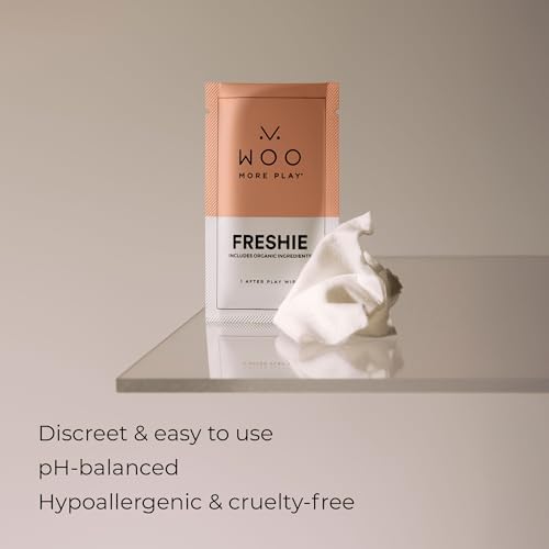 Woo More Play Freshies packaging showing vegan and cruelty-free certifications.