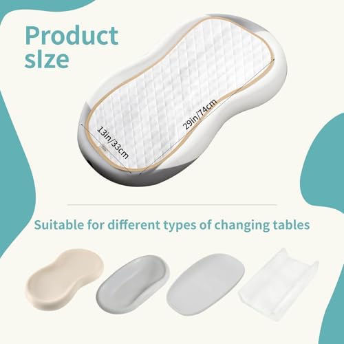 White reusable baby changing table pad liners in nursery setting