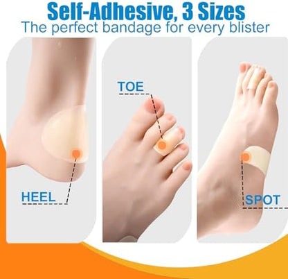 Thin transparent hydrocolloid plasters for discreet toe protection