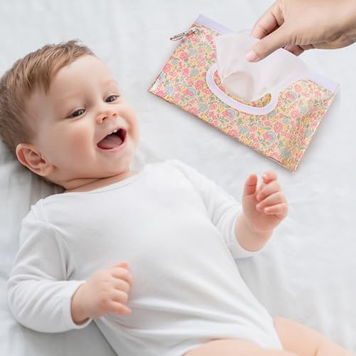 Yahuipeius refillable wipes case with metal clasp attachment