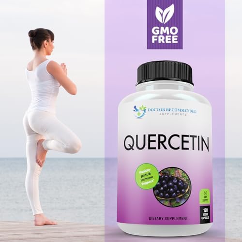 Doctor Recommended Quercetin 1000mg packaging layout for daily wellness routine.