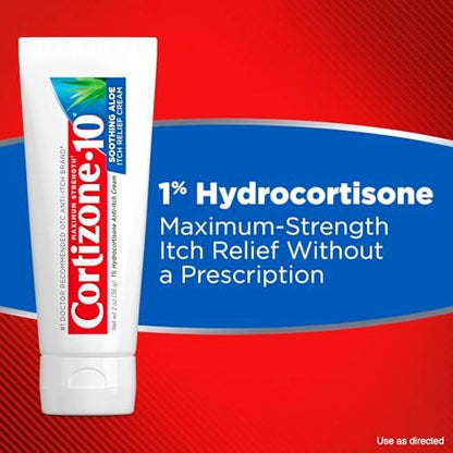 Cortizone-10 soothing aloe formula for fast-acting itch relief on sensitive skin.