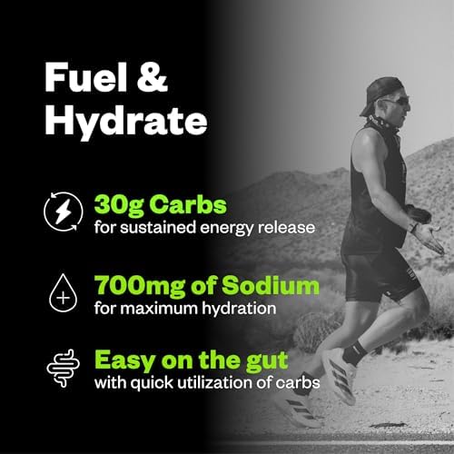 RNWY Salty Carbs Melon hydration supplement powder nutrition facts and serving size breakdown.