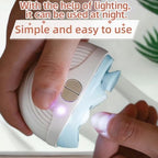 USB charging port detail on automatic nail trimmer.