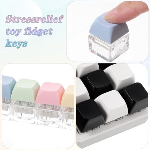 Kifmurase adult stress relief button toy pack highlighting the durable alloy keyring attachments for travel.