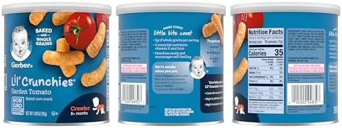Gerber Lil' Crunchies nutritional information on product packaging