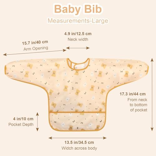 Back view of the adjustable closure system on the Accmor long sleeve toddler bib.