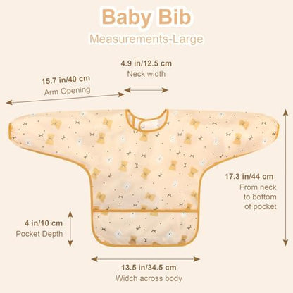 Back view of the adjustable closure system on the Accmor long sleeve toddler bib.