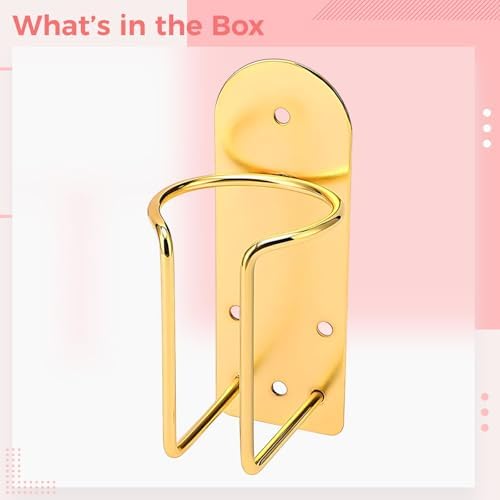 Close up of ZJchao heavy duty rust resistant barber station clipper bracket in polished gold color